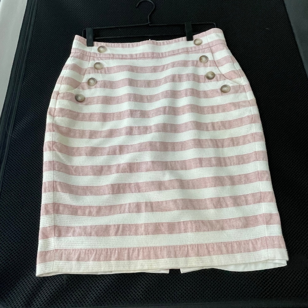 Jcrew striped pencil skirt